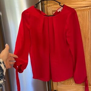 Vibrant Red Blouse